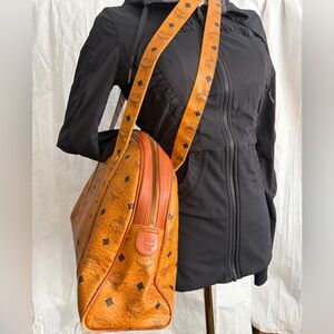 MCM Cognac Monogram Visetos
Dome Zip Tote
